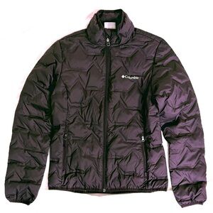 Columbia Women Small XS Purple Down Puffer Jacket Omni Heat 650 TD Turbodown